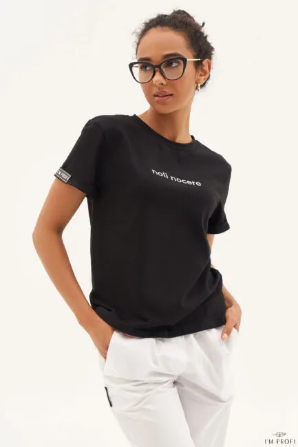 Improfi P123nn T Shirt Primum Non Nocere Black 01