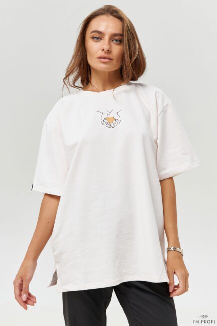 Improfi P204hh T Shirt Heart In Hands White 01