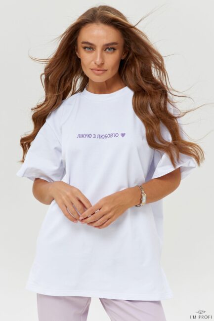Improfi P204tl T Shirt Treating With Love White 01