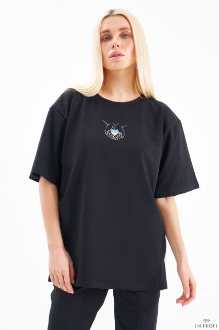 Improfi P204uh T Shirt Ukrainian Heart Black 01
