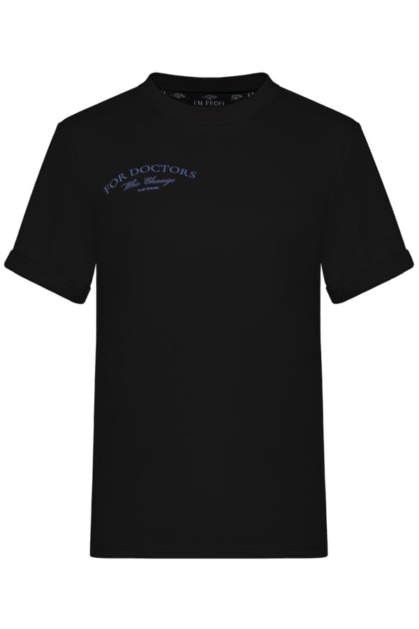 Футболка бавовняна "For Doctors" – P260fd - Чорний
